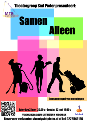 Theatergroep Sint Pieter speelt “Samen Alleen”.